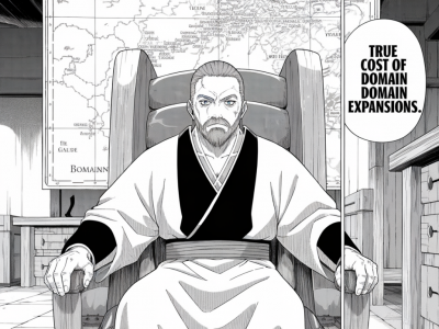 Which overlooked panels in the manga reveal the true cost of domain expansions